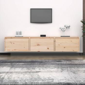 vidaXL Mueble de TV 3 piezas madera maciza de pino miel