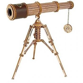 ROKR Rompecabezas Puzzles 3D Maquetas de Madera para Construir Telescopio Monocular Ciencias Regalos para Adultos Niños Mayores de 14 Años, 314 Piezas, Monocular Telescope