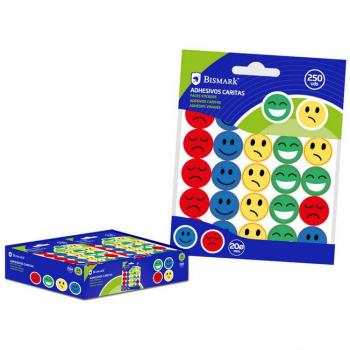 Gomets Adhesivos Caritas 20mm Pack de 250 Unidades Bismark