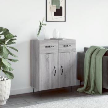 Aparador de madera de ingeniería 69,5x34x90 cm Mueble de Almacenaje de Salón, Buffet para salón, Armario Auxiliar, Armario de Almacenamiento en color gris Sonoma