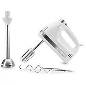 Tristar MX-4191 - Batidora de varilla, 2 ganchos para amasar, 2 varillas, brazo, 350 W, color blanco
