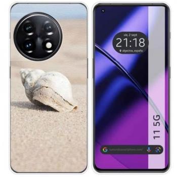 Funda de Silicona para OnePlus 11 5G con Diseño de Concha y Dibujos