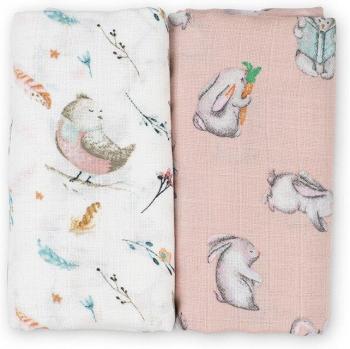 Juego de 2 muselinas 120x120 Naf Naf Rabbit Family Birds Explorer multicolor