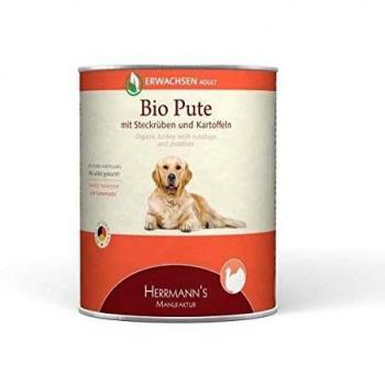 Herrmann's Menú BIO Sensitive 6 x 800 g - Pavo ecológico con tubérculos y patatas ecológicos