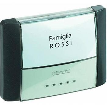 Pulsante Portanome Bticino IP55 Retroiluminado Antracita 10A 250V 26108L