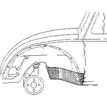 VAN WEZEL Estribo para VOLKSWAGEN Coccinelle/Beetle Chapa de acceso DELANTE, DERECHA, DETRÁS DEL EJE, INTERIOR (Ref: 5801.08)