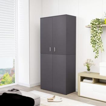 Zapatero gris de madera multicapa 80x39x178 cm