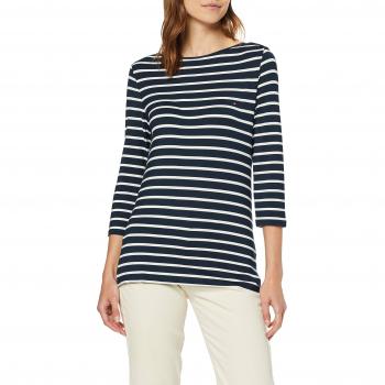 Tommy Hilfiger Heritage Boat Neck tee 3/4 Camiseta, Azul