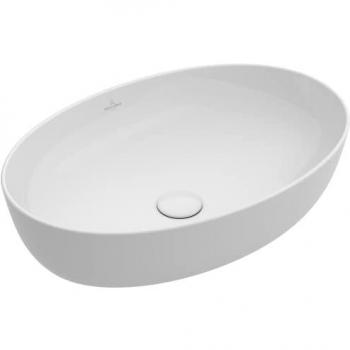 Lavabo sobre encimera óvalo Villeroy & Boch Artis Stone Blanco CeramicPlus (610 x 410 mm, ovalado, color blanco)