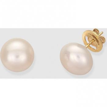 Pendientes de oro con perla blanca y elegante diseño en El Corte Inglés.
