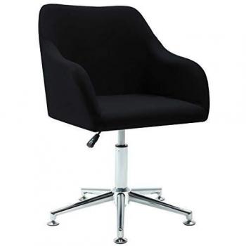 Ergonomic Swivel Office Chair - Black Fabric & Steel Design
