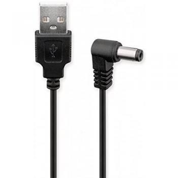 Cable de alimentación USB a DC 5V 1m Negro