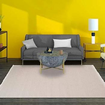 Alfombra Kilim Hecha a Mano 170x240 cm Color Beige Baya Ibai en Lana