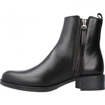 Botines de Mujer Alpe Alain Negro con diseño elegante, material sintético, suela de goma antideslizante, cierre con cremallera lateral y tacón medio