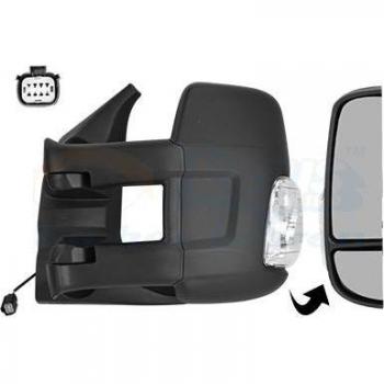 Espejo retrovisor VAN WEZEL 1991825 - Espejo retrovisor de repuesto, compatible con varios modelos de vehículos, fabricado en plástico duradero, diseño aerodinámico, fácil instalación, incluye soporte ajustable
