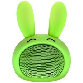 Altavoz Bluetooth Verde Conejo Luminoso 3W 3h Autonomía