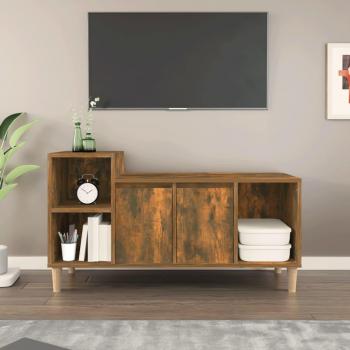 Mueble para TV vidaXL de madera contrachapada roble ahumado 100x35x55 cm, Mueble de salón, Mesa de TV