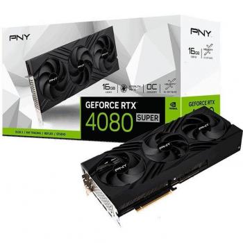 PNY GeForce RTX 4080 SUPER 16GB OC LED TF NVIDIA GeForce RTX 4080 SUPER GDDR6X - VCG4080S16TFXPB1-O