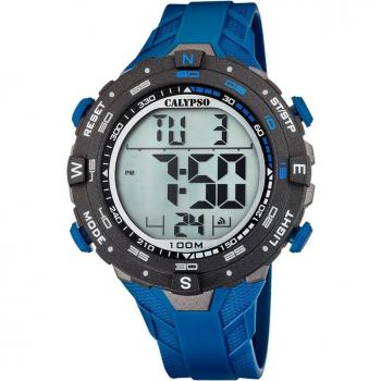 Reloj Calypso X-trem K5838/3 para Hombre, Digital, Correa de Caucho Azul