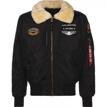 Alpha Industries Injector III Air Force Bomber Jacket Black for Men