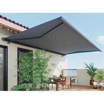 Toldo motorizado con arcón integral 5 x 3 m antracita - CONSTELA