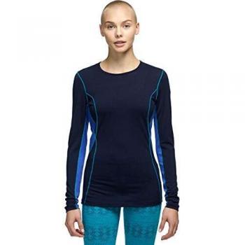 Icebreaker Damen 200 Oasis Deluxe - Manga larga para mujer, Icebreaker, Midnight Navy/Mystic, large
