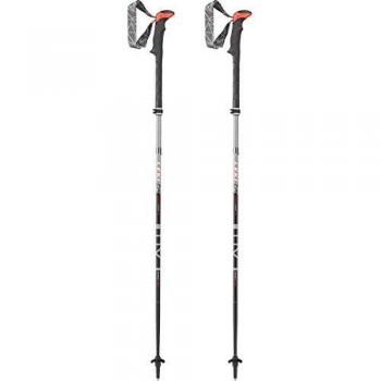 Leki 6492075 - Micro Vario Ta Anthracite-White-Neonred, Gris, 110 - 130 cm