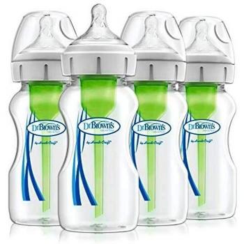 Dr Brown's Options+ Biberones anticólicos, paquete de 4, botellas de 270 ml