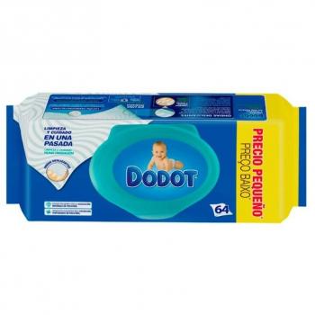 Toallitas DODOT húmedas infantiles con fibras de origen vegetal recambio 64 unidades - 12 paquetes