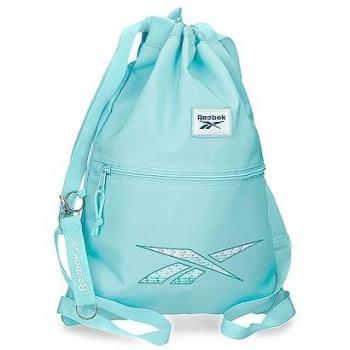 Mochila Saco Reebok Ann Azul con Porta Alimentos y Cremallera de Poliéster 35x46 cm