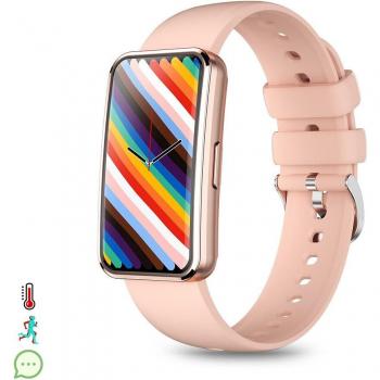 Brazalete inteligente X10 con termómetro, modo multideportivo y monitor de salud.