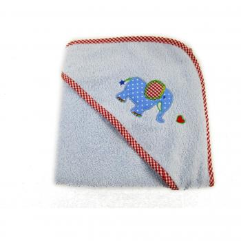 Colgantes de bebé toalla de baño con capucha, 75 x 75 cm, Azul Claro, Modelo # 12600