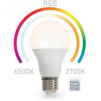 Bombilla Inteligente RGB+W E27 WIFI - Color Blanco Frío & Blanco Cálido - A60