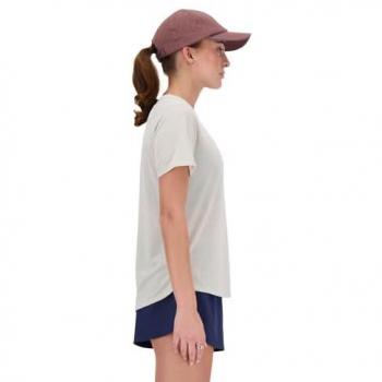Camiseta de Manga Corta New Balance Athletics Gris Claro Mujer - Talla M