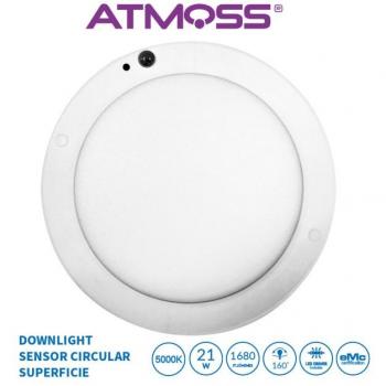 Downlight Led Superficie Sensor de Movimiento 21W 5000K - Atmoss