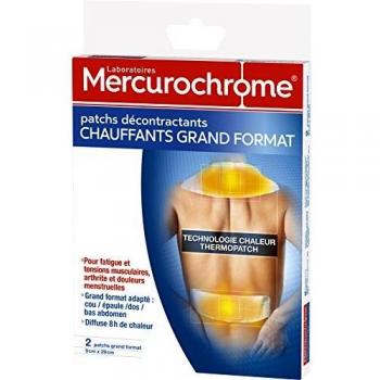 Mercurochrome parches décontractants calefacción grande x 2