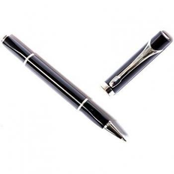 (black) - QUALITY METAL TRILATERAL ROLLER PEN. GLOSSY DESIGN MODERN PEN, FREE PEN REFILL INCLUDED (ROLLERBALL REFILL)