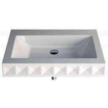 Lavabo de pared Bette Loft Ornament 82,5x52,5cm sin agujero para grifo color blanco A230-000SWV1A