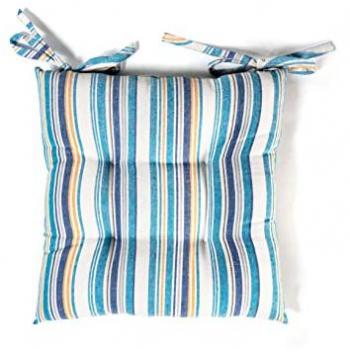 Cojín de Silla Marin Vives 40 x 40 cm Rayas Azul