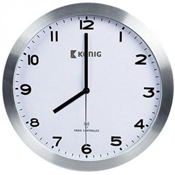 König KN-CL20N - Reloj de pared controlado por radio, 30 cm