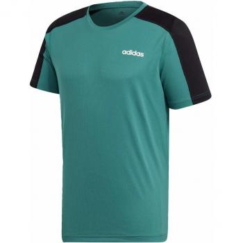 adidas D2M tee Camiseta, Hombre, veract/Negro, L