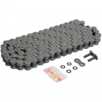 Cadena de moto DID 525 VX3 negra con 118 eslabones y cierre remache