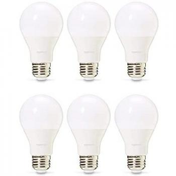 Amazon Basics Professional - Bombilla de tipo Edison LED, casquillo E27, equivalente a 60 W, blanco frío, regulable - juego de 6