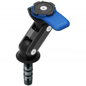 Quad Lock Soporte Teléfono Columna Dirección Qlm-fsm - Soporte de montaje para teléfono, compatible con sistemas de anclaje Quad Lock, diseñado para ser instalado en la columna de dirección de bicicletas y motocicletas, fabricado en materiales