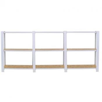 Estantería Oficina Simonrack Officlick 3 Módulos 240x30x100 cm Blanco/OSB Estilo Industrial