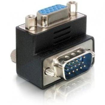 DELOCK ADAPTADOR ACODADO VGA DSub15 MH NEGRO