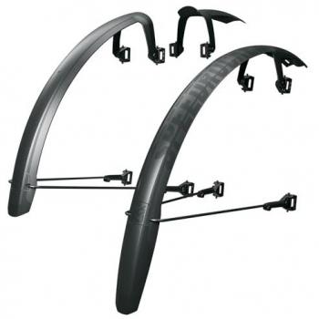 SKS Speedrocker XL Mudguard Set - Black, 52mm width, suitable for gravel and road bikes, designed for 700c wheels