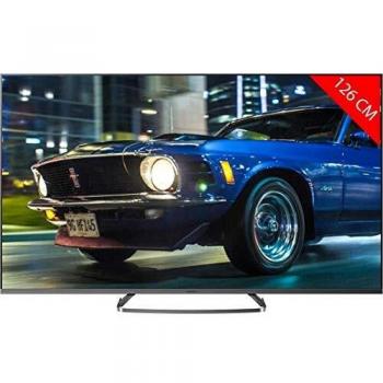 Televisor LED 50 Panasonic TX-50HX830E, UHD 4K, 3840 x 2160 píxeles, HCX, 3 HDMI, 2 USB, Ethernet, RCA, A+, Gris