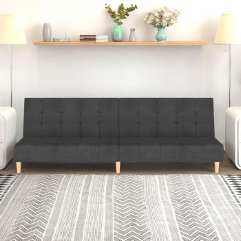 vidaXL Dark Grey Fabric 2-Seater Sofa Bed
