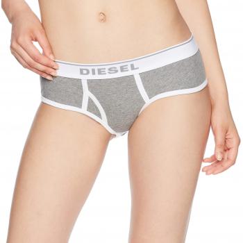 Diesel Bragas para Mujer, Ufpn-Oxi Calzoncillos, Braguitas, Brazilian Calzoncillos, Logo-Bund, XS-L - Gris, XS